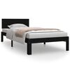 vidaXL Bed Frame without Mattress Black Solid Wood Pine 90x200cm