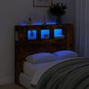 vidaXL LED Headboard Smoked Oak 120x18.5x103.5 cm Engineered Wood