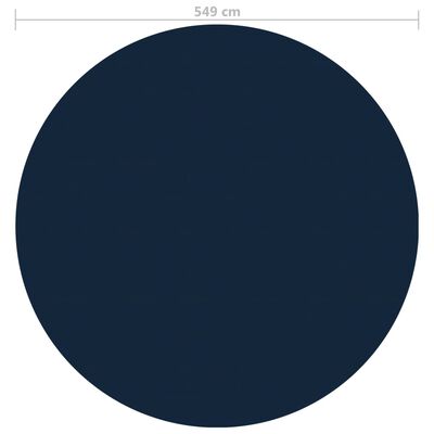 vidaXL Floating PE Solar Pool Film 549 cm Black and Blue