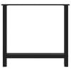 vidaXL Dining Table Legs Black 2 pcs 70x(72-73) cm Steel