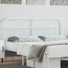 vidaXL Metal Replace Headboard White 160 cm