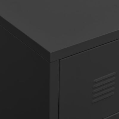 vidaXL Industrial TV Cabinet Black 105x35x42 cm Metal