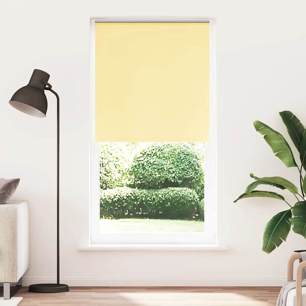 vidaXL Roller Blind Blackout Yellow 105x210 cm Fabric Width 100.7 cm Polyester
