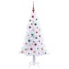 vidaXL Artificial Christmas Tree with Stand White 150 cm PVC and Steel