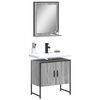 vidaXL 2 Piece Bathroom Cabinet Set Grey Sonoma Engineered Wood