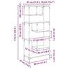 vidaXL Bookcase Artisan oak Engineered wood