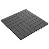 vidaXL 11 pcs Decking Tiles Deep Embossed WPC 30x30 cm 1 sqm Black