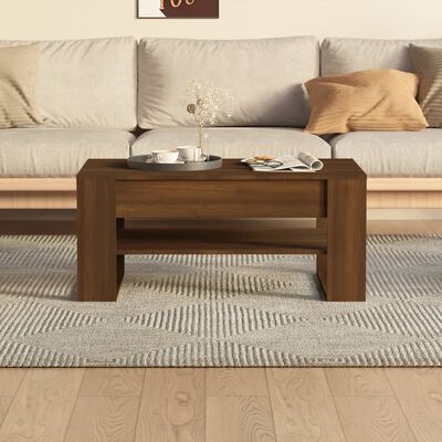 vidaXL Coffee Table Brown Oak 102x55x45 cm Engineered Wood
