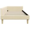 vidaXL Corner Bed Frame with Headboard Cream 100 x 200 cm Fabric