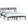 vidaXL Bed Frame without Mattress Grey Small Double Solid Wood
