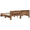 vidaXL Bed Frame with Headboard Old Wood 180 x 200 cm Engineered Wood