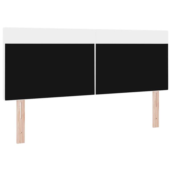 vidaXL LED Headboard White 160 cm Faux Leather