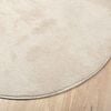 vidaXL Area Rugs Oval HUARTE Beige 230 x 160 cm 100% Polyester