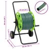 vidaXL Green Hose Reel Cart with Hose Fitting Set 0.5" 30 m PVC