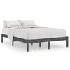 vidaXL Bed Frame without Mattress Grey Solid Wood Small Double