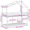 vidaXL Bunk Bed without Mattress 90x200 cm Solid Wood Pine