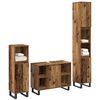 vidaXL Bathroom Furniture Set with Shelf 3 pcs Brown Engineered Wood