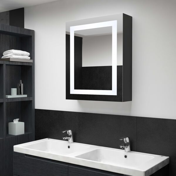 vidaXL LED Bathroom Mirror Cabinet 50x13x70 cm