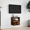 vidaXL TV Wall Cabinet with LED Lights Smoked Oak 41x31x45 cm