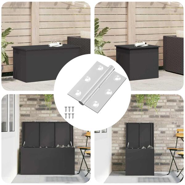 vidaXL Hinge 720 pcs Silver 50 x 38 x 1.3 mm Steel