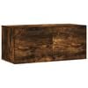 vidaXL Wall Cabinet Smoked Oak 80x36,5x35 cm Engineered Wood