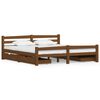 vidaXL Bed Frame without Mattress Honey Brown Solid Wood 180x200 cm
