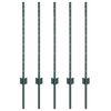 vidaXL Fence Post 5 pcs Green 120 cm Steel