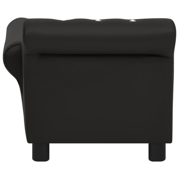 vidaXL Dog Sofa Black 83x45x42 cm Faux Leather