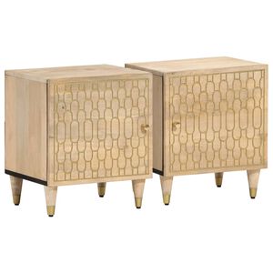 vidaXL Bedside Cabinets 2 pcs 40x33x46 cm Solid Wood Mango