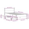 vidaXL Bed Frame without Mattress 90x190 cm Single Solid Wood Pine