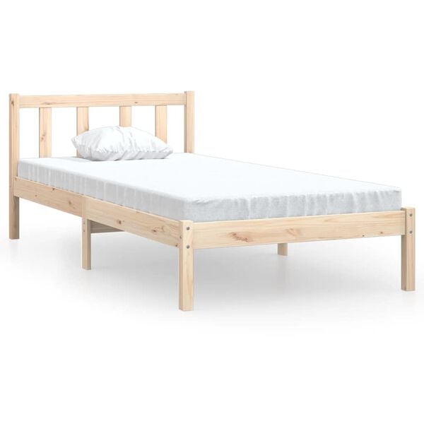 vidaXL Bed Frame without Mattress Solid Wood 90x200 cm