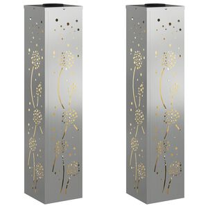 vidaXL Solar LED Pathway Light 2 pcs Rusty Galvanized