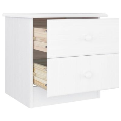 vidaXL Bedside Cabinet ALTA White 41x35x41 cm Solid Wood Pine