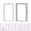 vidaXL Interior Door Slim Golden 102.5x201.5 cm Tempered Glass and Aluminium