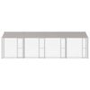 vidaXL Dog Cage with Roof Silver 800 x 200 x 258 cm Steel and PE
