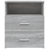 vidaXL Bed Cabinets 2 pcs Grey Sonoma 50x32x60 cm