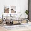 vidaXL Metal Bed Frame without Mattress Sonoma Oak 183x213 cm