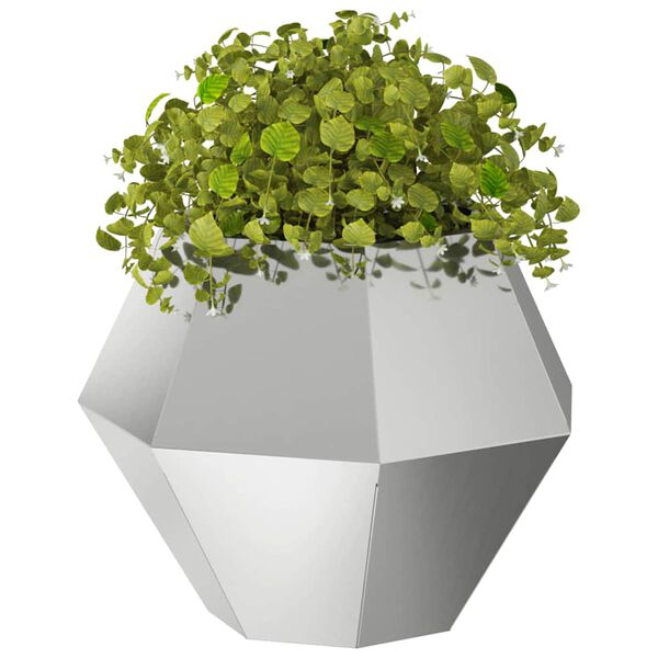 vidaXL Planter Silver 50 x 50 x 40 cm Galvanised Steel