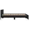 vidaXL Bed Frame without Mattress Black 160x200 cm