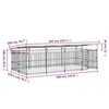 vidaXL Outdoor Dog Kennel with Roof Steel 7.51 m²