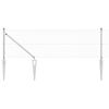 vidaXL Welded Wire Fence with Spikes 100 x 0.6 m Galvanised Steel Mesh