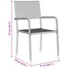 vidaXL Garden Dining Set with Cushion 3 pcs Grey Poly Rattan