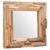 vidaXL Decorative Mirror Teak 60x60 cm Square