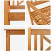vidaXL Garden Dining Set 3 pcs Brown Solid Acacia wood