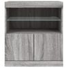 vidaXL Sideboard with LED Lights Grey Sonoma 60x37x67 cm