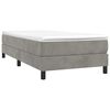 vidaXL Box Spring Bed Frame Light Grey 90x200 cm Velvet