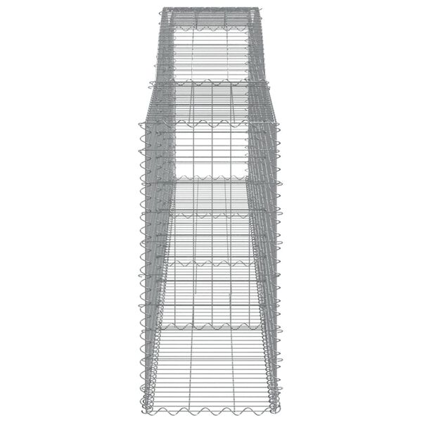 vidaXL Arched Gabion Basket 400x50x100/120 cm Galvanised Iron