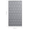 vidaXL Outdoor Carpet ARAKIL White and Black 160x230 cm PP