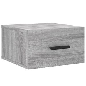 vidaXL Wall-mounted Bedside Cabinet Grey Sonoma 35x35x20 cm