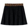 Kids'Skirt with Leopard Waistband Black 92